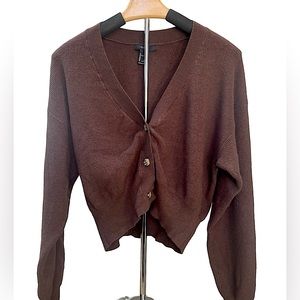 Forever 21 Women’s Cropped Button Up Sweater/Cardigan